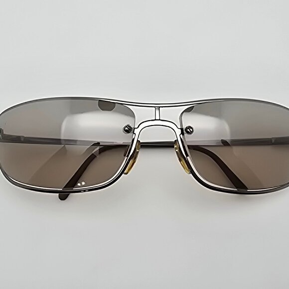 Giorgio Armani 1531 1144/54 Silver Frame Top Gradient Silver Lens Sunglasses - Picture 11 of 16